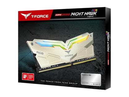 Team T-FORCE NIGHT HAWK Legend RGB 16GB (2 x 8GB) 288-Pin DDR4 SDRAM DDR4 3466 (PC4 27728) Desktop Memory Model TF7D416G3466HC16CDC01
