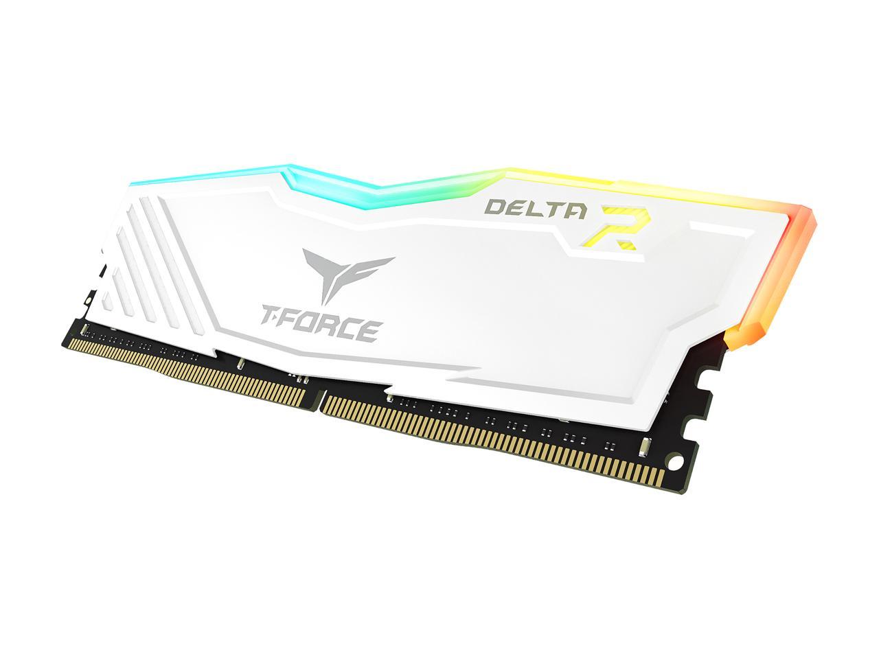 Team T-Force Delta RGB 16GB (2 x 8GB) 288-Pin DDR4 SDRAM DDR4 3200 (PC4 25600) Intel XMP 2.0 Desktop Memory Model TF4D416G3200HC16CDC01