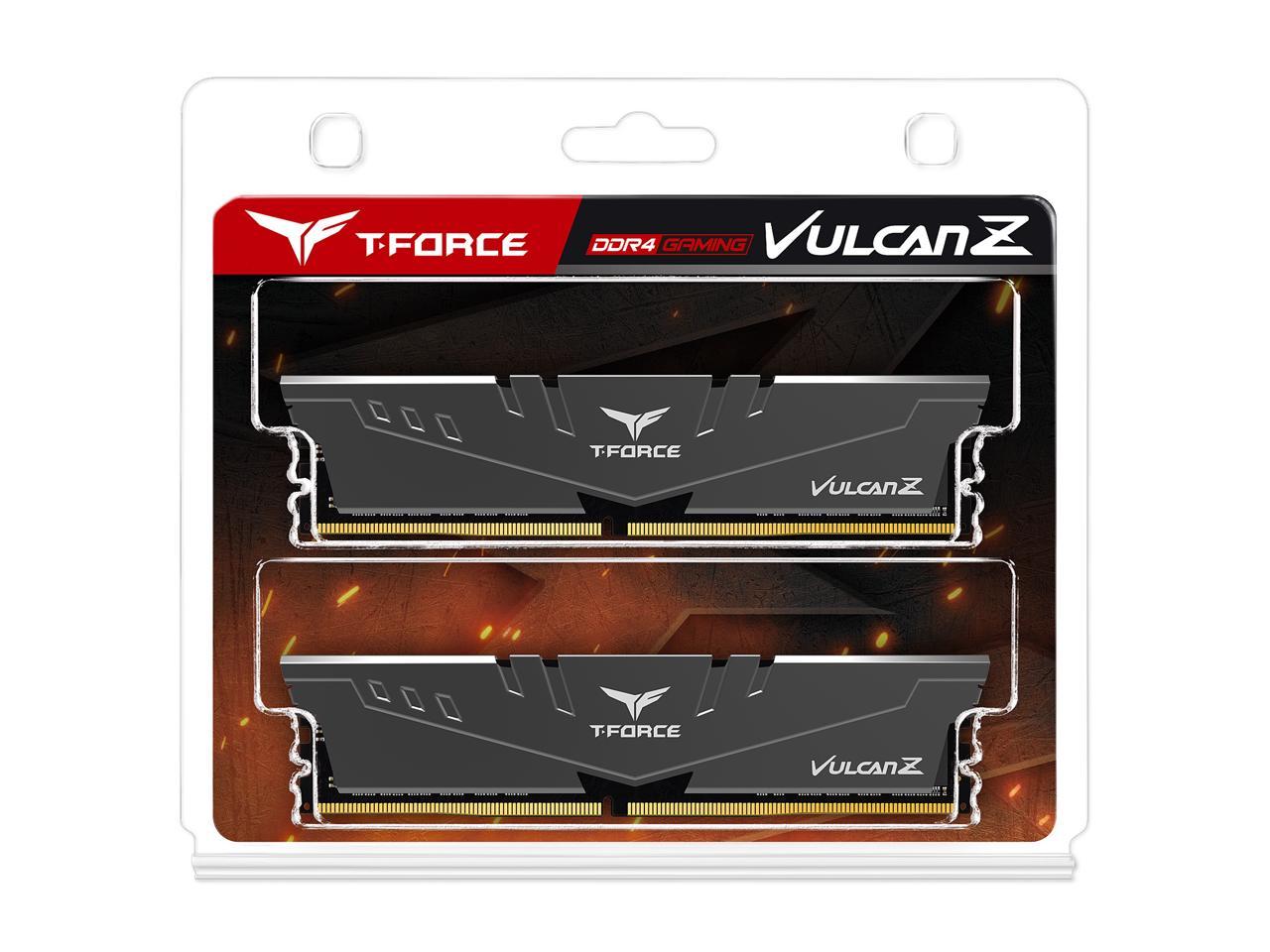 Team T-FORCE VULCAN Z 16GB (2 x 8GB) 288-Pin DDR4 SDRAM DDR4 3200 (PC4 25600) Intel XMP 2.0 Desktop Memory Model TLZGD416G3200HC16CDC01