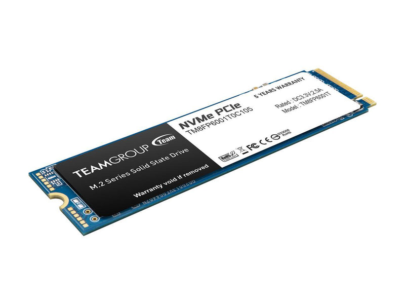 Team MP33 M.2 2280 1TB PCIe 3.0 x4 with NVMe 1.3 3D NAND Internal Solid State Drive (SSD) TM8FP6001T0C101
