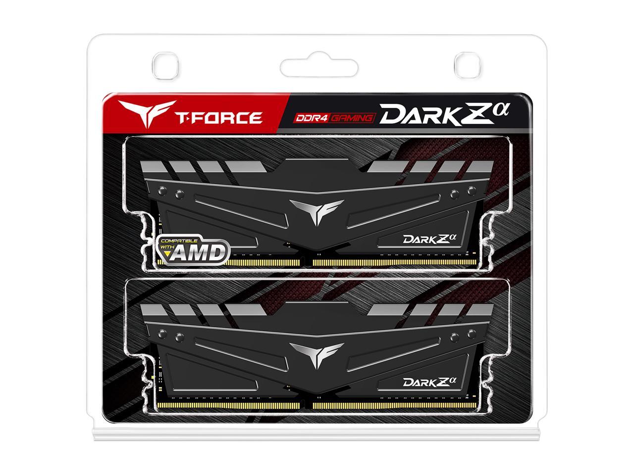 Team T-FORCE DARK Za 32GB (2 x 16GB) 288-Pin DDR4 SDRAM DDR4 3600 (PC4 28800) Desktop Memory (FOR AMD) Model TDZAD432G3600HC18JDC01