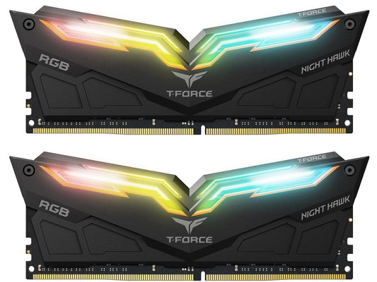 Team T-Force Night Hawk RGB 16GB (2 x 8GB) 288-Pin DDR4 SDRAM DDR4 3600 (PC4 28800) Desktop Memory Model TF1D416G3600HC18JDC01