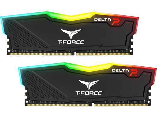 Team T-Force Delta RGB 64GB (2 x 32GB) 288-Pin DDR4 SDRAM DDR4 3200 (PC4 25600) Intel XMP 2.0 Desktop Memory Model TF3D464G3200HC16CDC01