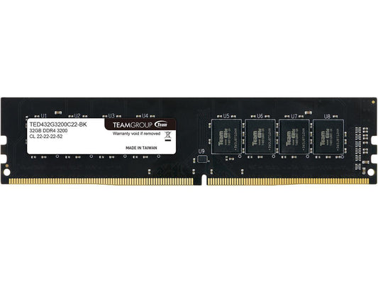 Team Elite 32GB 288-Pin DDR4 SDRAM DDR4 3200 (PC4 25600) Desktop Memory Model TED432G3200C2201