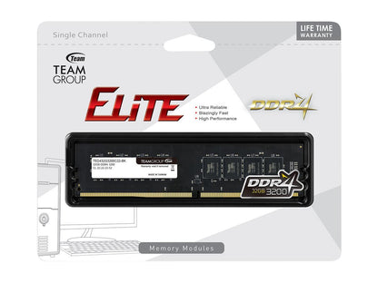 Team Elite 32GB 288-Pin DDR4 SDRAM DDR4 3200 (PC4 25600) Desktop Memory Model TED432G3200C2201