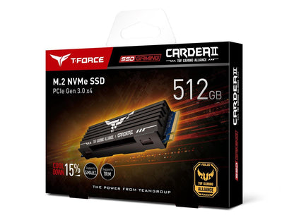 Team T-FORCE CARDEA II TUF Gaming Alliance M.2 2280 512GB PCIe 3.0 x4 with NVMe 1.3 Internal Solid State Drive (SSD) TM8FPB512G0C310