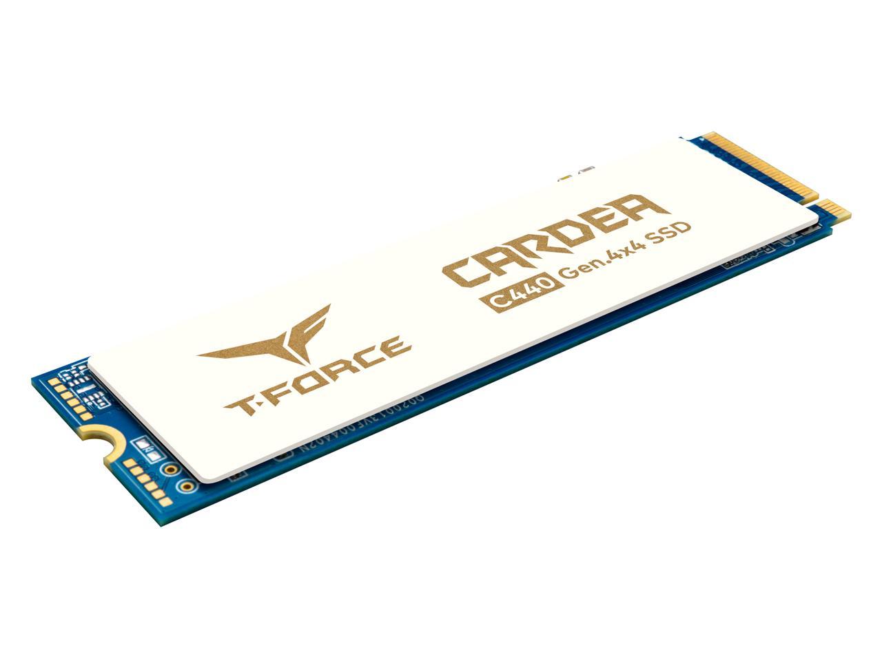 Team T-FORCE CARDEA Ceramic C440 M.2 2280 2TB PCIe Gen4 x4 with NVMe 1.3 3D NAND Internal Solid State Drive (SSD) TM8FPA002T0C410