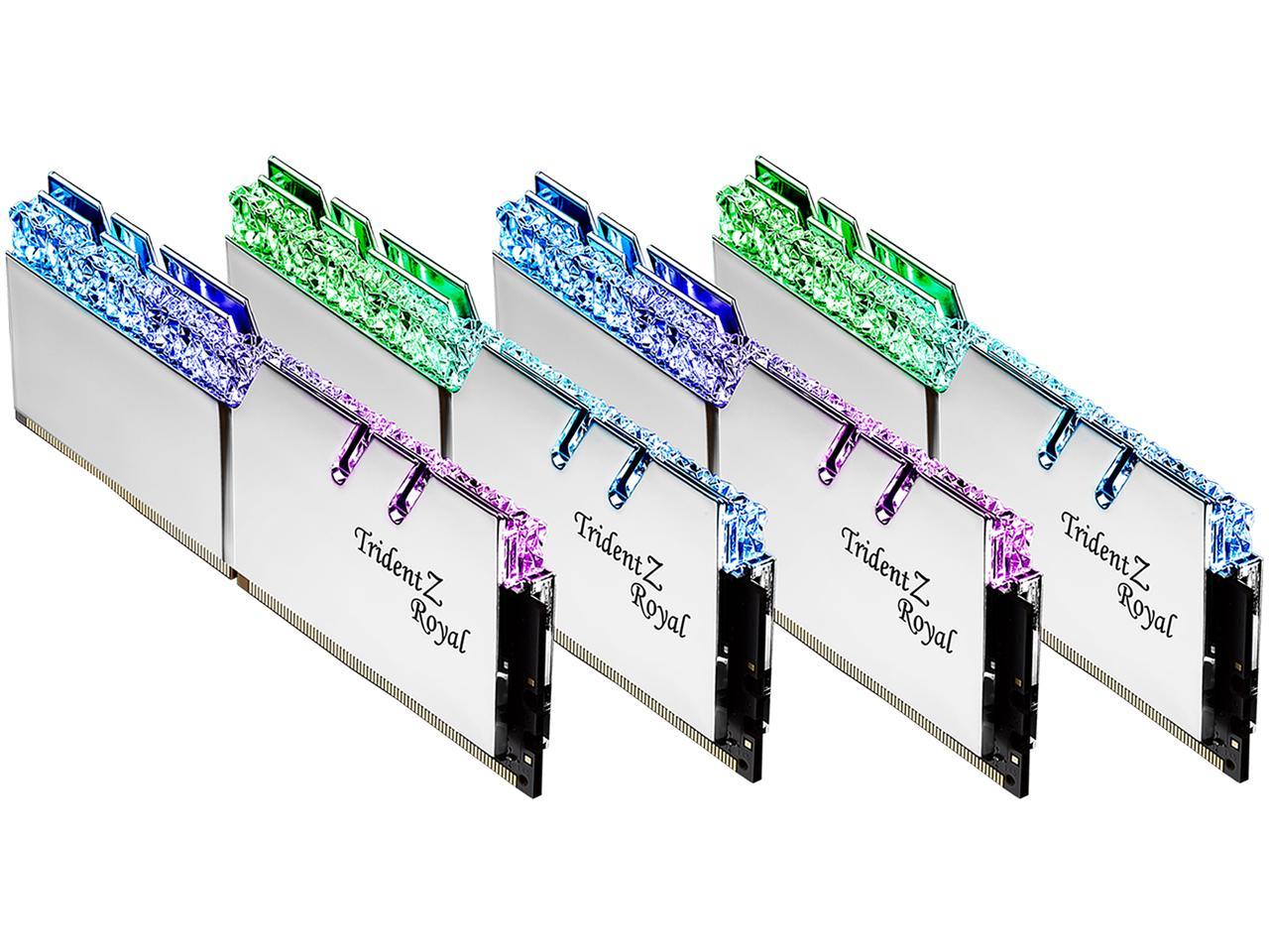 G.SKILL Trident Z Royal Series 32GB (4 x 8GB) 288-Pin DDR4 SDRAM DDR4 4000 (PC4 32000) Intel XMP 2.0 Desktop Memory Model F4-4000C17Q-32GTRSB