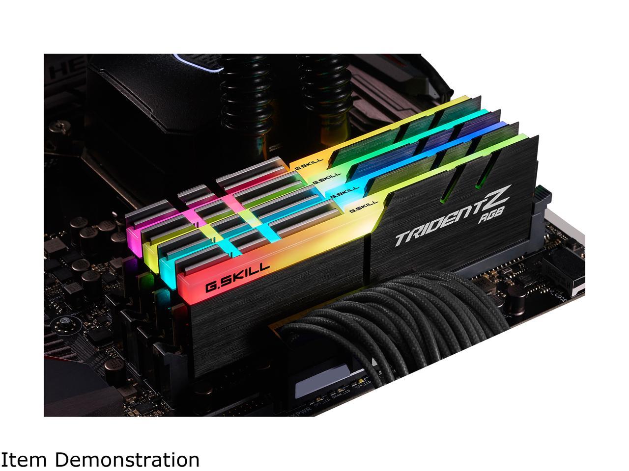 G.SKILL TridentZ RGB Series 128GB (4 x 32GB) 288-Pin DDR4 SDRAM DDR4 4000 (PC4 32000) Intel XMP 2.0 Desktop Memory Model F4-4000C18Q-128GTZR