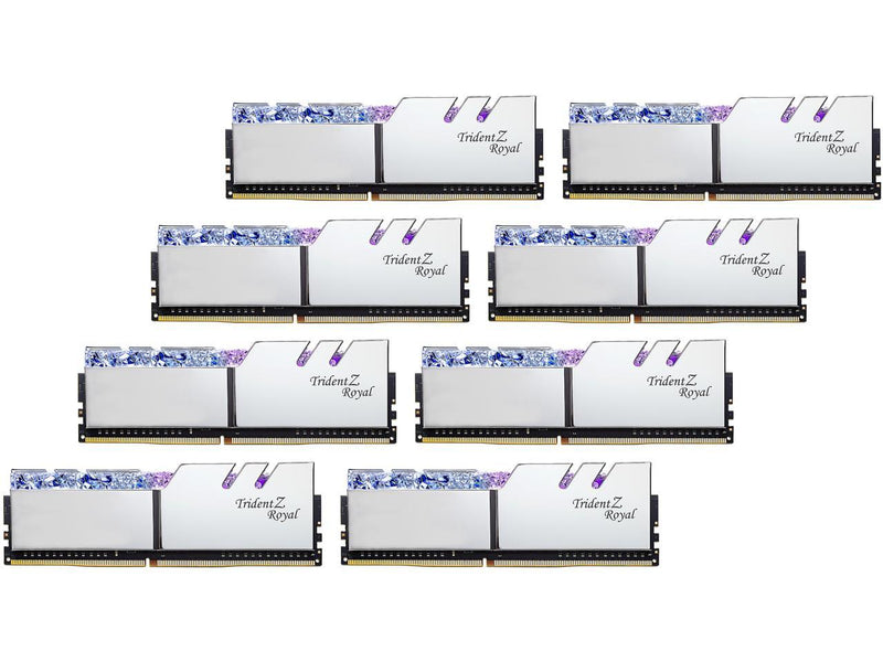 G.SKILL Trident Z Royal Series 256GB (8 x 32GB) 288-Pin DDR4 SDRAM DDR4 3600 (PC4 28800) Intel XMP 2.0 Desktop Memory Model F4-3600C16Q2-256GTRS