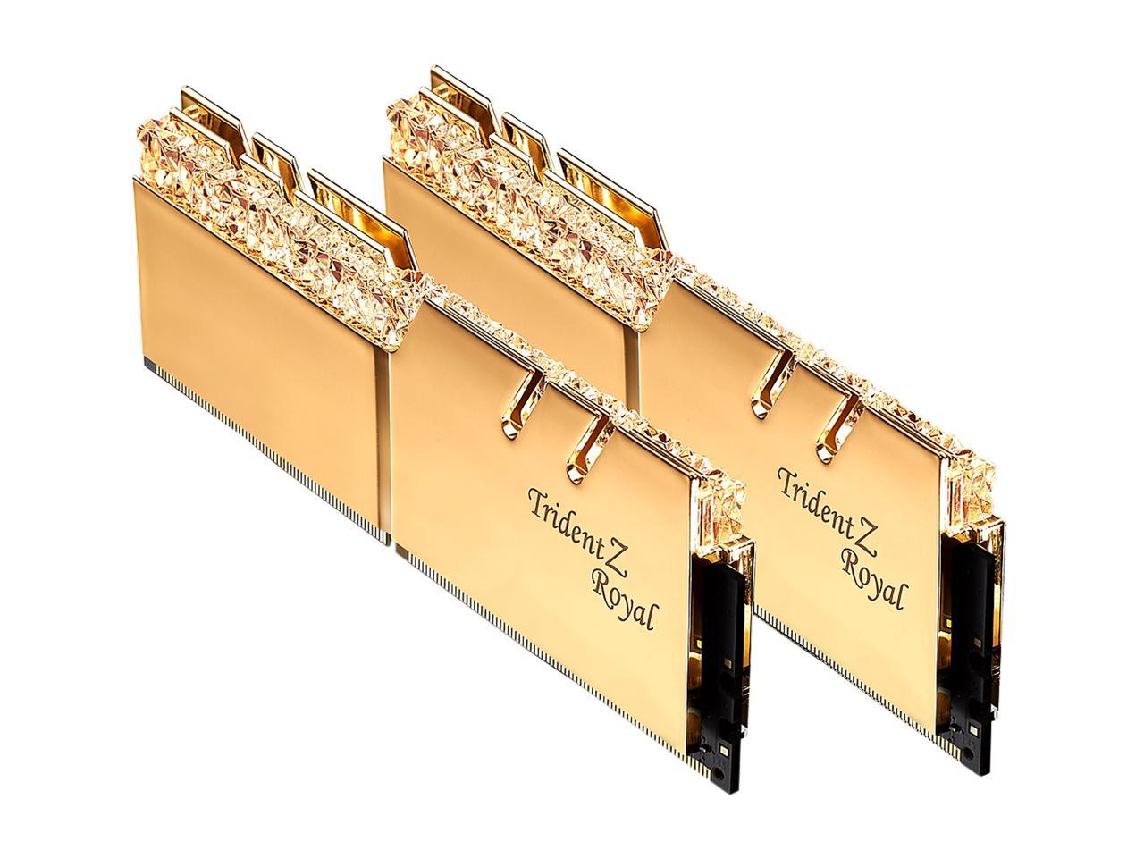 G.SKILL Trident Z Royal Series 32GB (2 x 16GB) DDR4 3600 (PC4 28800) Intel XMP 2.0 Desktop Memory Model F4-3600C14D-32GTRGA