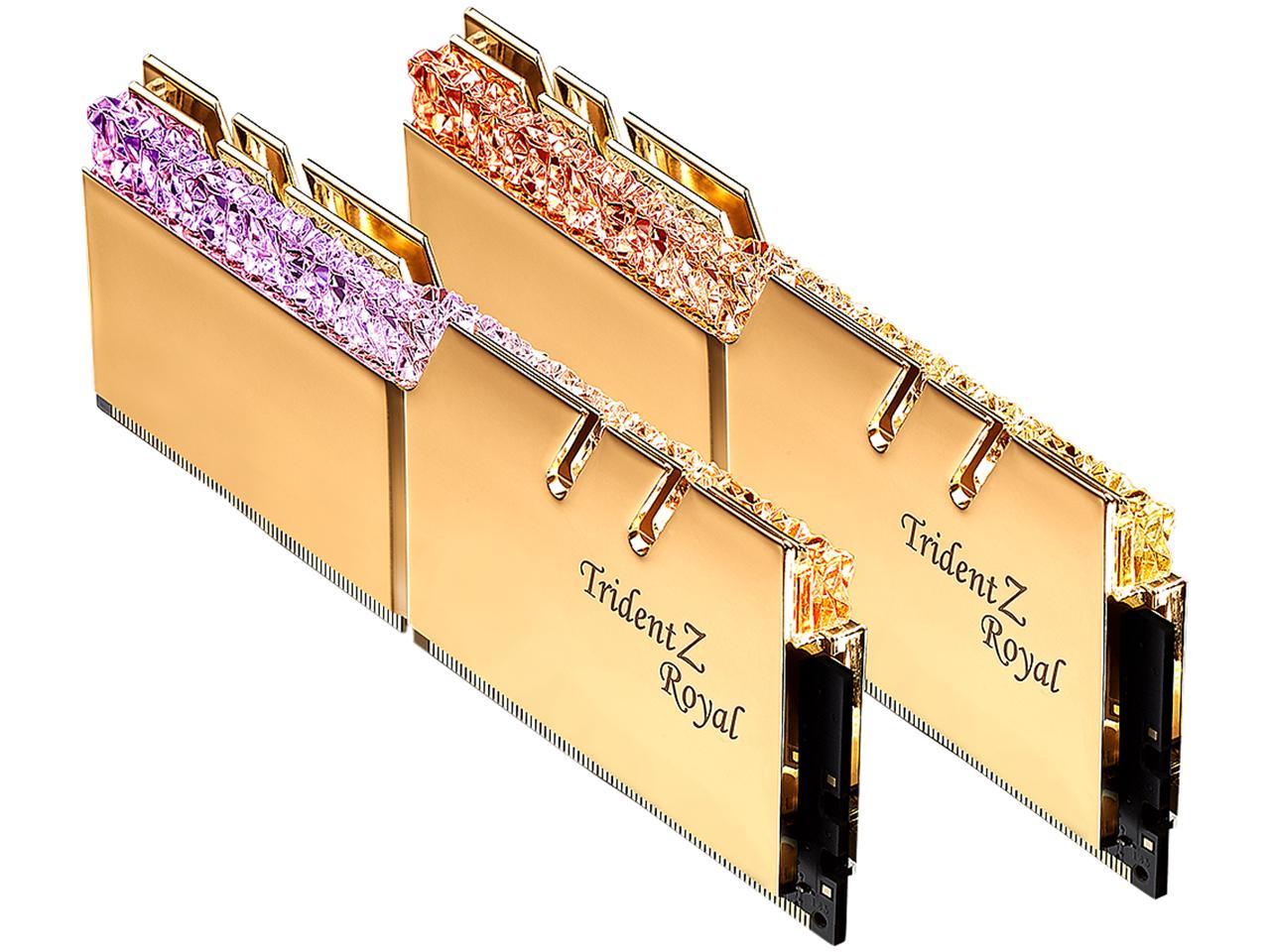 G.SKILL Trident Z Royal Series 32GB (2 x 16GB) 288-Pin PC RAM DDR4 4600 (PC4 36800) Intel XMP 2.0 Desktop Memory Model F4-4600C19D-32GTRG