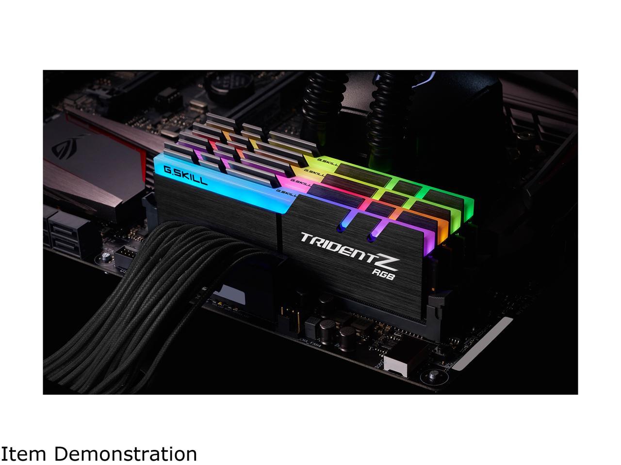G.SKILL TridentZ RGB Series 64GB (4 x 16GB) 288-Pin PC RAM DDR4 3600 (PC4 28800) Intel XMP 2.0 Desktop Memory Model F4-3600C14Q-64GTZRA