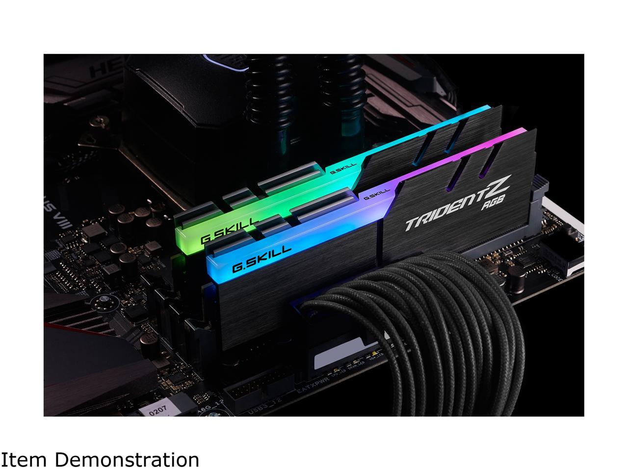 G.SKILL TridentZ RGB Series 16GB (2 x 8GB) 288-Pin PC RAM DDR4 4000 (PC4 32000) Intel XMP 2.0 Desktop Memory Model F4-4000C14D-16GTZR