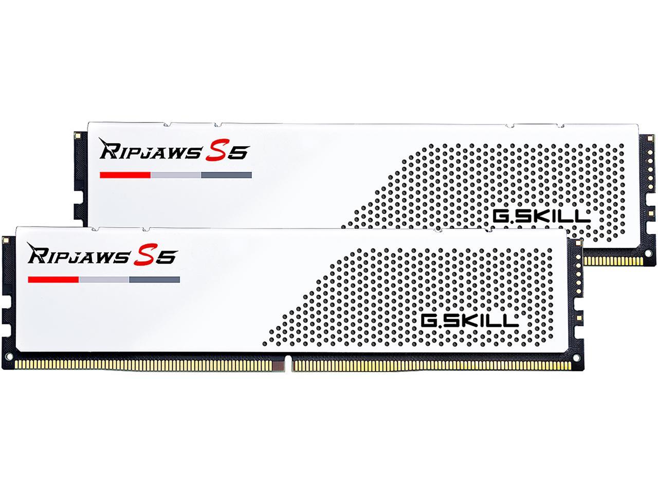 G.SKILL Ripjaws S5 Series 32GB (2 x 16GB) 288-Pin PC RAM DDR5 6000 Intel XMP 3.0 Desktop Memory Model F5-6000J3040F16GX2-RS5W