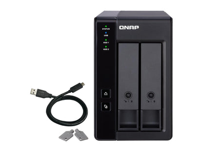 QNAP TR-002-US Diskless System 2 Bay USB Type-C Direct Attached Storage with Hardware RAID