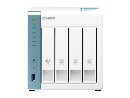 QNAP 4-Bay Personal Cloud NAS for Backup and Data Sharing 4-core 1.7GHz 1GB RAM w/ Lockable Drive Tray TS-431K-US