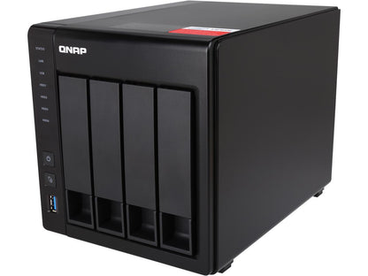 QNAP TS-451+-8G-US 4-Bay Personal Cloud NAS with HDMI output, DLNA, AirPlay and PLEX Support Black case, Remote Control Included