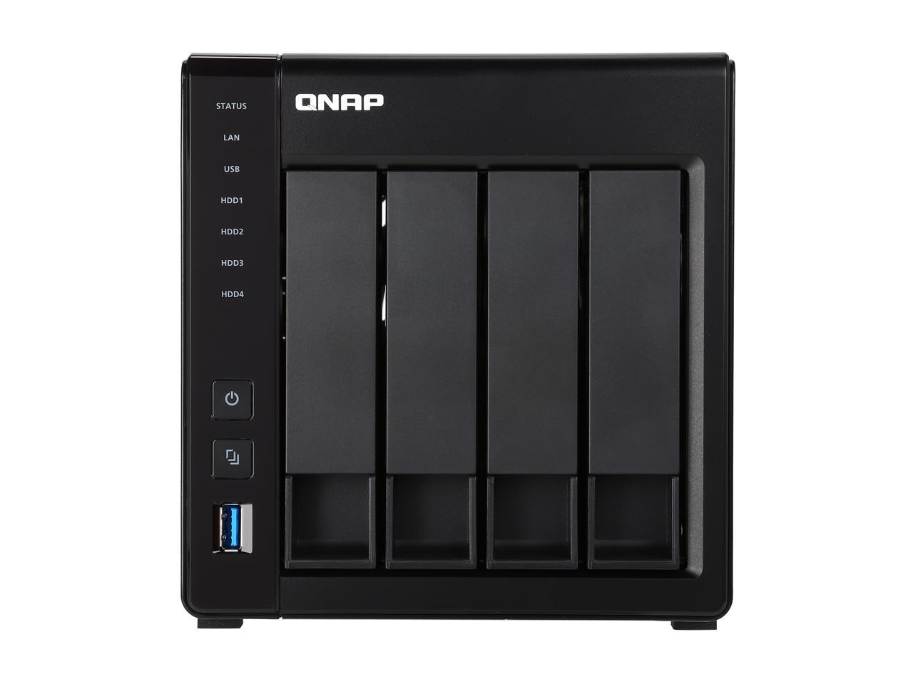 QNAP TS-451+-8G-US 4-Bay Personal Cloud NAS with HDMI output, DLNA, AirPlay and PLEX Support Black case, Remote Control Included