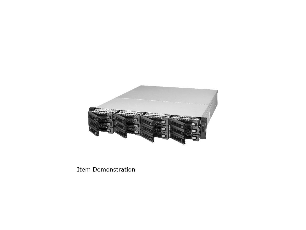 QNAP 12-Bay 10GbE iSCSI NAS, 2U, SATA 6G, 4 x 1GbE, 2 x 10GbE (SFP+), 40GbE-ready, Redundant PSU