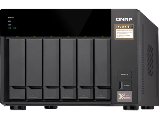 QNAP TS-673-4G-US 6-Bay NAS/iSCSI IP-SAN, AMD R Series Quad-core 2.1GHz, 4GB RAM, 10G-Ready