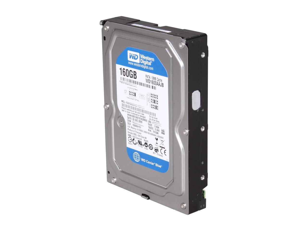 Western Digital Blue WD1600AAJB 160GB 7200 RPM 8MB Cache IDE Ultra ATA100 / ATA-6 3.5" Internal Hard Drive Bare Drive