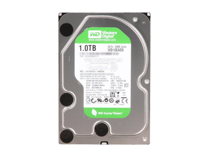 Western Digital WD Green WD10EADS 1TB 7200 RPM 32MB Cache SATA 3.0Gb/s 3.5" Internal Hard Drive Bare Drive