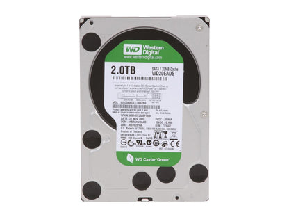 Western Digital WD Green WD20EADS 2TB 32MB Cache SATA 3.0Gb/s 3.5" Internal Hard Drive Bare Drive