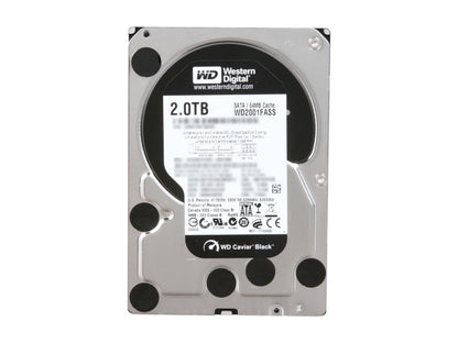 Western Digital Black WD2001FASS 2TB 7200 RPM 64MB Cache SATA 3.0Gb/s 3.5" Internal Hard Drive Bare Drive