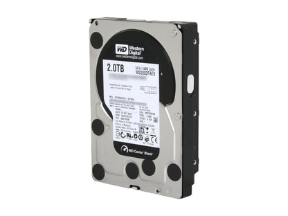 Western Digital Black WD2002FAEX 2TB 7200 RPM 64MB Cache SATA 6.0Gb/s 3.5" Internal Hard Drive Bare Drive