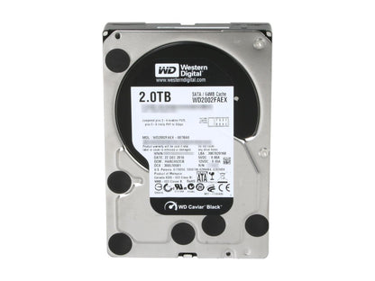 Western Digital Black WD2002FAEX 2TB 7200 RPM 64MB Cache SATA 6.0Gb/s 3.5" Internal Hard Drive Bare Drive