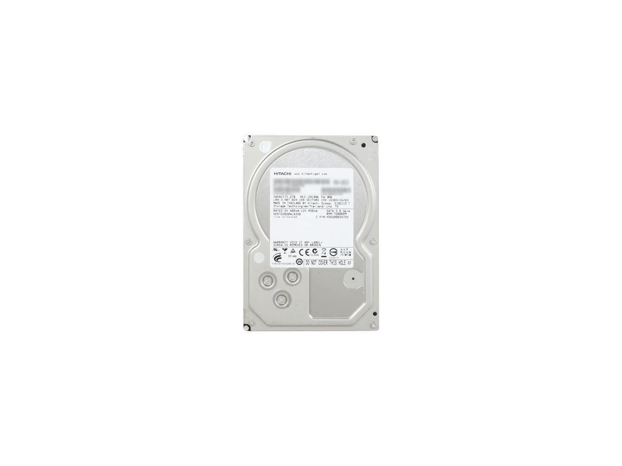 Hitachi GST Deskstar 7K2000 HDS722020ALA330 (0F10311) 2TB 7200 RPM 32MB Cache SATA 3.0Gb/s 3.5" Internal Hard Drive Bare Drive