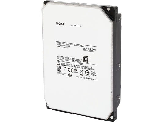 HGST Ultrastar He8 HUH728060ALE600 (0F23269) 6TB 7200 RPM 128MB Cache SATA 6.0Gb/s 3.5" Helium Platform Enterprise Hard Disk Drives Bare Drive