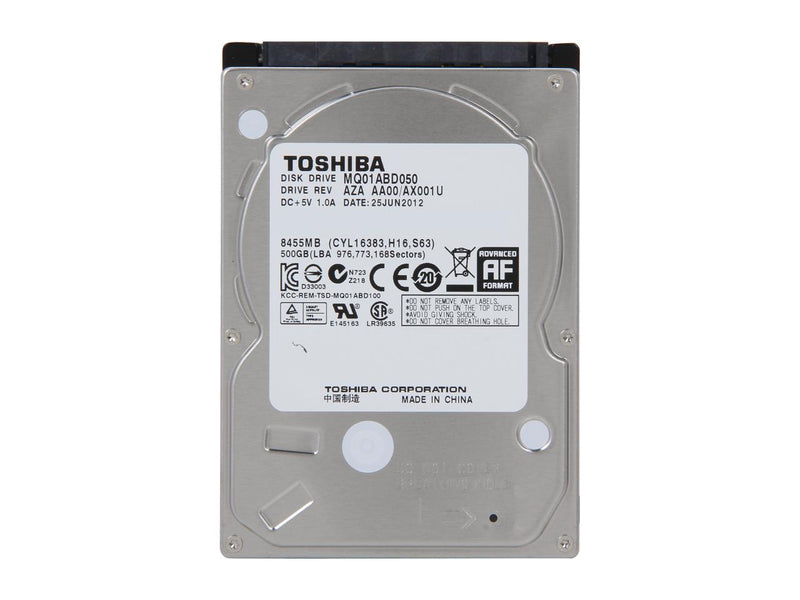 TOSHIBA MQ01ABD050 500GB 5400 RPM 8MB Cache SATA 3.0Gb/s 2.5" Internal Notebook Hard Drive Bare Drive