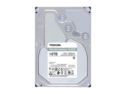 Toshiba X300 10TB Performance & Gaming Internal Hard Drive 7200 RPM SATA 6Gb/s 256MB Cache 3.5 inch - HDWR11AXZSTA (RETAIL PACKAGE)