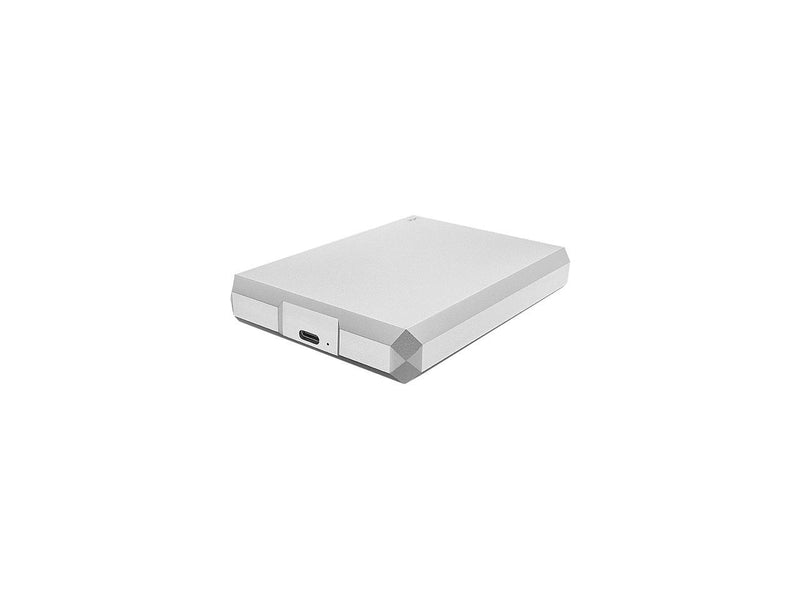 LaCie 4TB Portable Hard Drive USB-C, USB 3.0 or USB 2.0 Model STHG4000400 Moon Silver