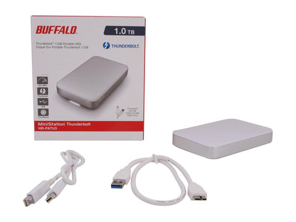 BUFFALO MiniStation Thunderbolt 1TB 2.5" USB 3.0 / Thunderbolt Portable Hard Drive Model HD-PA1.0TU3