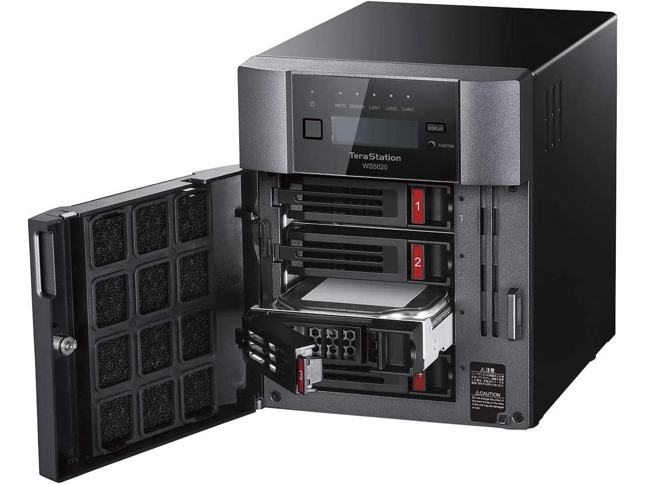 Buffalo TeraStation WS5420DN Windows Server IoT 2019 Standard 8TB 4 Bay Desktop (4x2TB) NAS Hard Drives Included RAID iSCSI