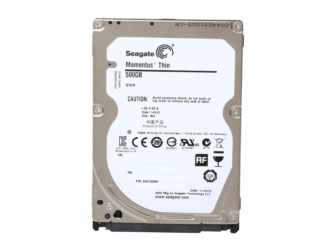 Seagate Momentus Thin ST500LT012 500GB 5400 RPM 16MB Cache SATA 3.0Gb/s 2.5" Internal Notebook Hard Drive Bare Drive