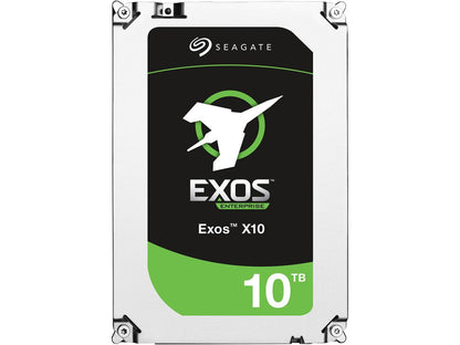 Seagate Exos Enterprise Capacity 3.5'' HDD 10TB (Helium) 7200 RPM SATA 6Gb/s 256MB Cache Hyperscale 512e Internal Hard Drive ST10000NM0016