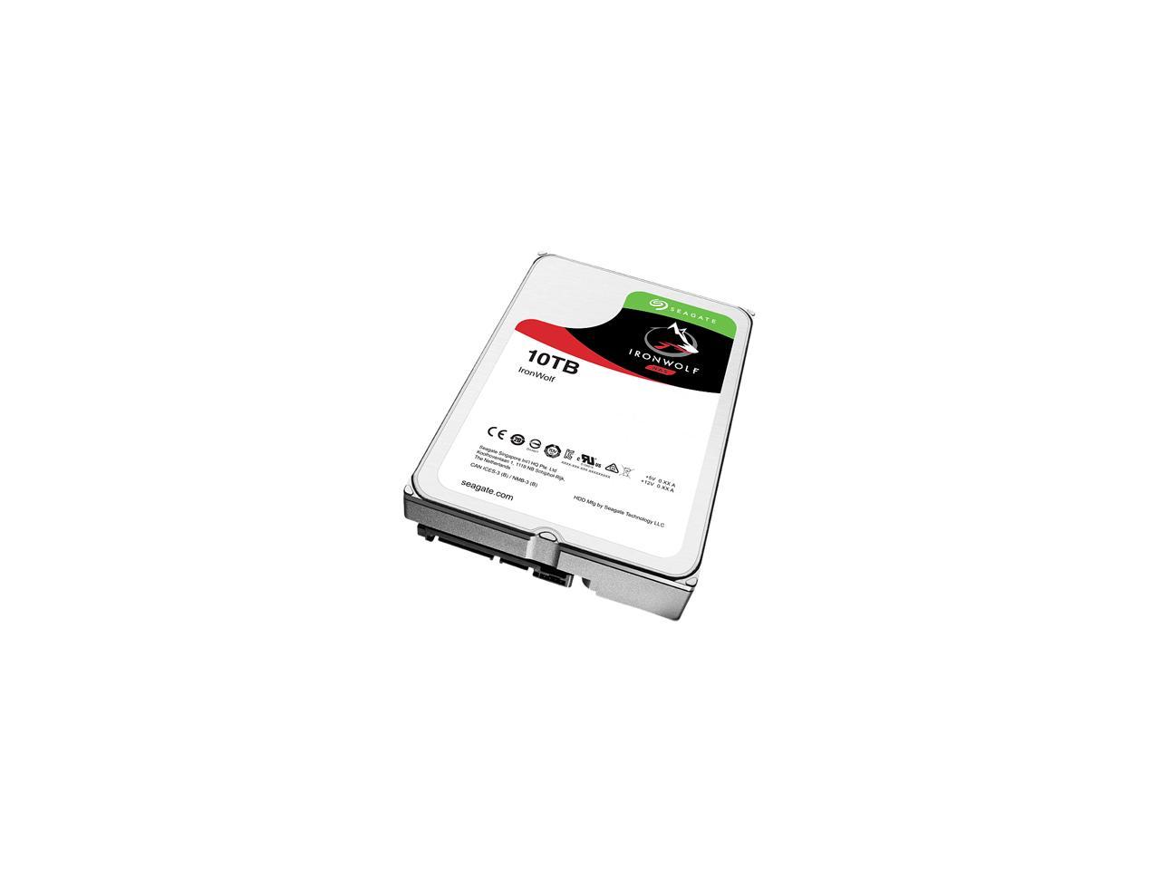 Seagate IronWolf 10TB NAS Hard Drive 7200 RPM 256MB Cache SATA 6.0Gb/s CMR 3.5" Internal HDD for RAID Network Attached Storage ST10000VN0004