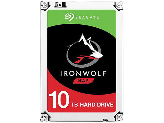 Seagate IronWolf 10TB NAS Hard Drive 7200 RPM 256MB Cache SATA 6.0Gb/s CMR 3.5" Internal HDD for RAID Network Attached Storage ST10000VN0004
