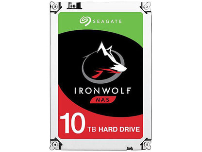 Seagate IronWolf 10TB NAS Hard Drive 7200 RPM 256MB Cache SATA 6.0Gb/s CMR 3.5" Internal HDD for RAID Network Attached Storage ST10000VN0004