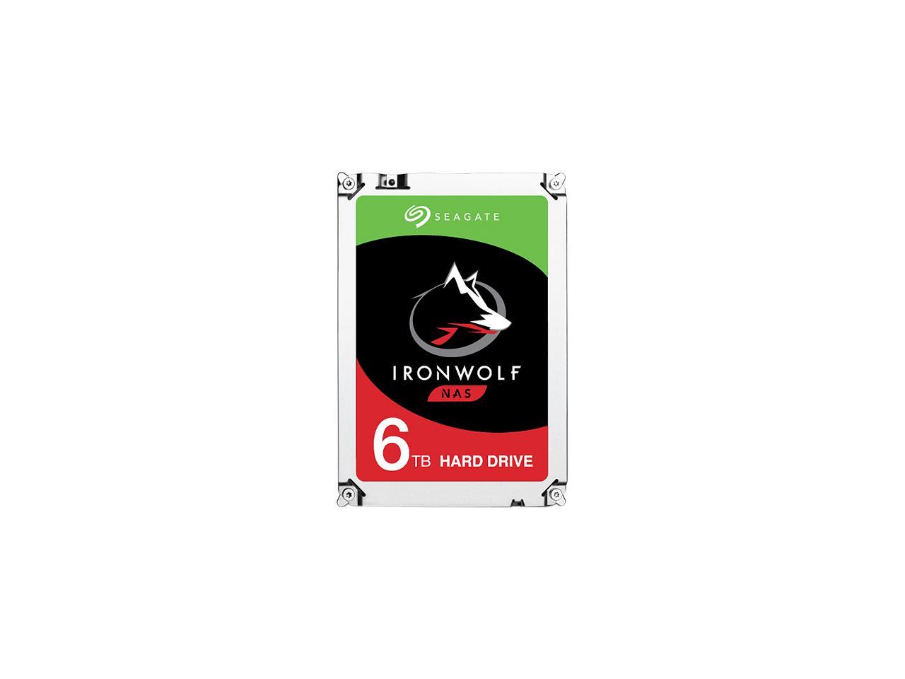 Seagate IronWolf 6TB NAS Hard Drive 7200 RPM 128MB Cache SATA 6.0Gb/s 3.5" Internal Hard Drive ST6000VN0041