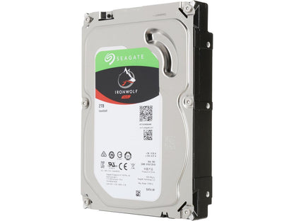 Seagate IronWolf 2TB NAS Hard Drive 5900 RPM 64MB Cache SATA 6.0Gb/s CMR 3.5" Internal HDD for RAID Network Attached Storage ST2000VN004