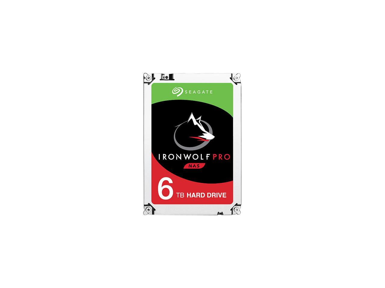 Seagate IronWolf Pro 6TB NAS Hard Drive 7200 RPM 256MB Cache SATA 6.0Gb/s 3.5" Internal Hard Drive ST6000NE0021