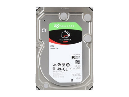 Seagate IronWolf Pro 6TB NAS Hard Drive 7200 RPM 256MB Cache SATA 6.0Gb/s 3.5" Internal Hard Drive ST6000NE0021