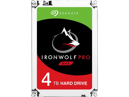 Seagate IronWolf Pro 4TB NAS Hard Drive 7200 RPM 128MB Cache SATA 6.0Gb/s 3.5" Internal Hard Drive ST4000NE0025