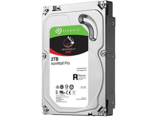 Seagate IronWolf Pro 2TB NAS Hard Drive 7200 RPM 128MB Cache SATA 6.0Gb/s 3.5" Internal Hard Drive ST2000NE0025