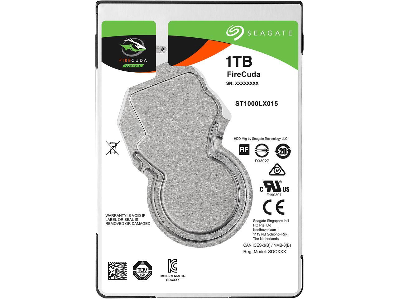 Seagate FireCuda Gaming SSHD 1TB SATA 6.0Gb/s 2.5" Notebooks / Laptops InternalÂ Hard Drive ST1000LX015